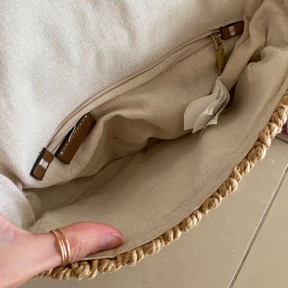 Porfois Crossbody Summer Vacation Beach Straw Lined Bag - Picture 6 of 14